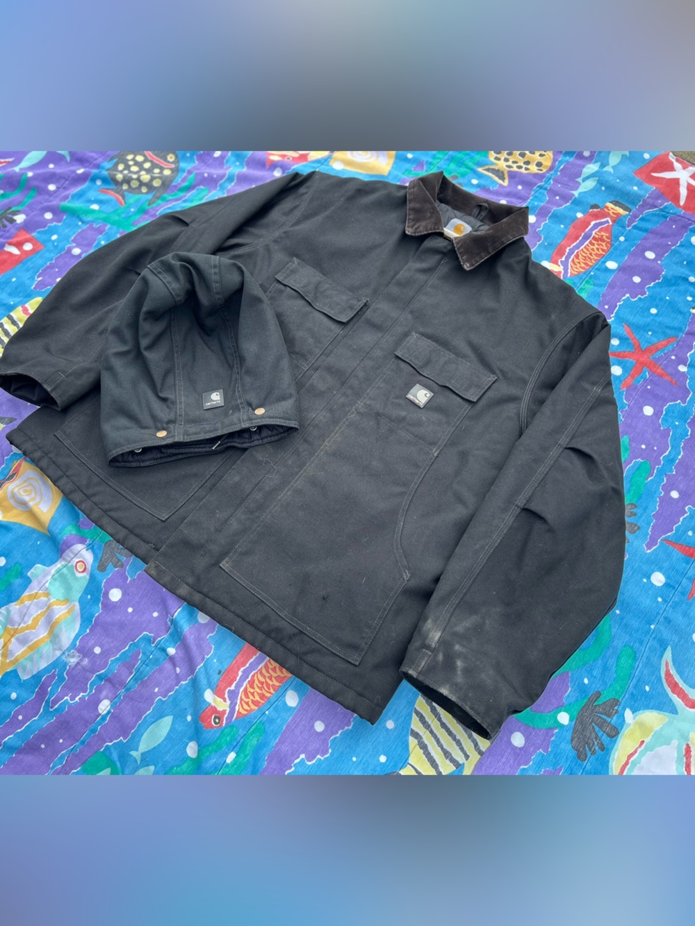 Black XL Carhartt Yukon Extremes C55 BLK coat with matching Yukon Extremes Hood